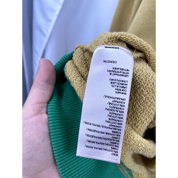 Free People yellow green colorblock sweatshirt - Picture 5 of 6